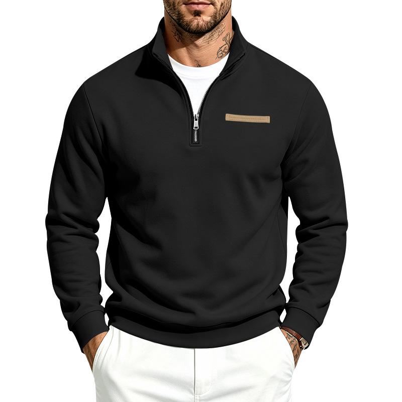 Men's Fleece Zip Up Sweatshirt Stand Collar Heavyweight Outdoor Casual Jacket