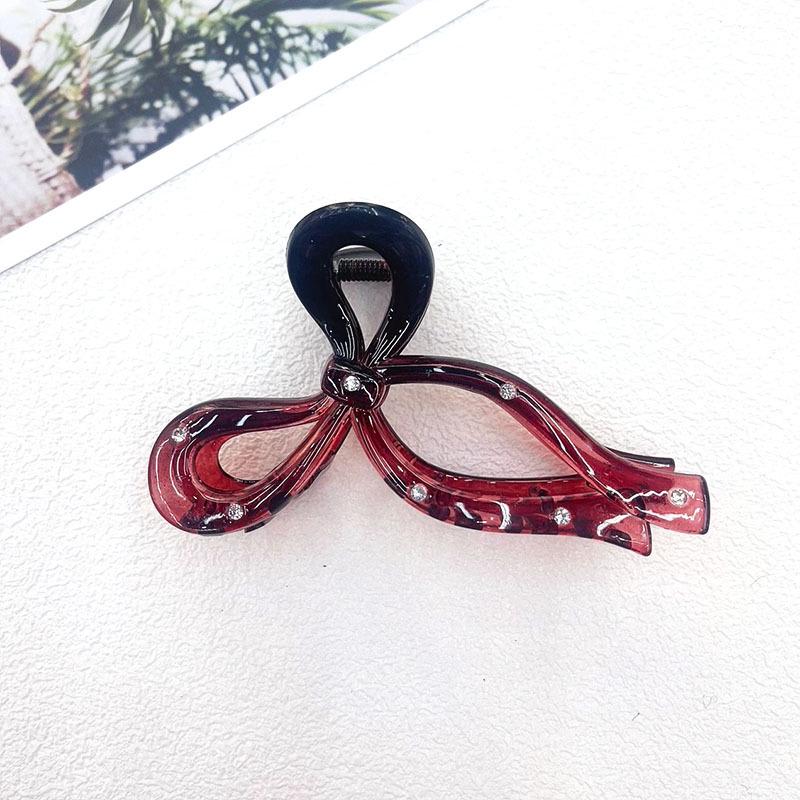High-End French Transparent Bow Claw Clip: Versatile Girlish Heart Shark Hair Accessory