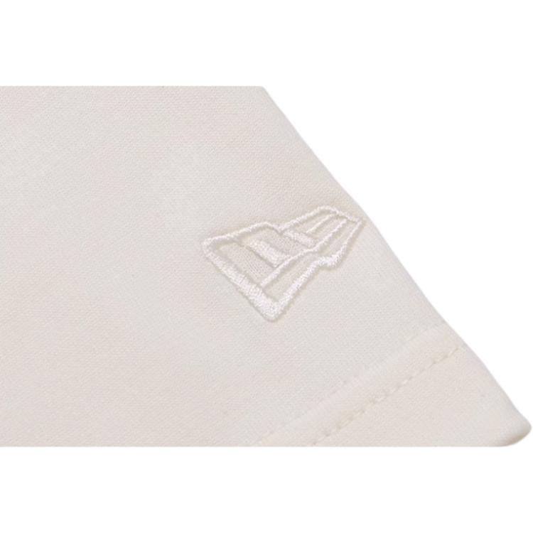 New Era FW24 Basic Series Solid Color Round Neck Short Sleeve T-Shirt Unisex Tops Ivory 14455381