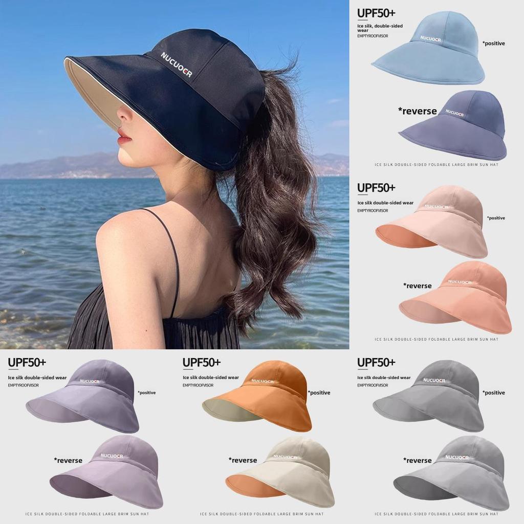 Outdoor Ice Silk Sun Hat With Wide Brim And Adjustable Fit For Summer Sun Protection