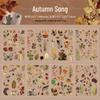 Cross Forest Song Waterproof Retro Journal Sticker Pack