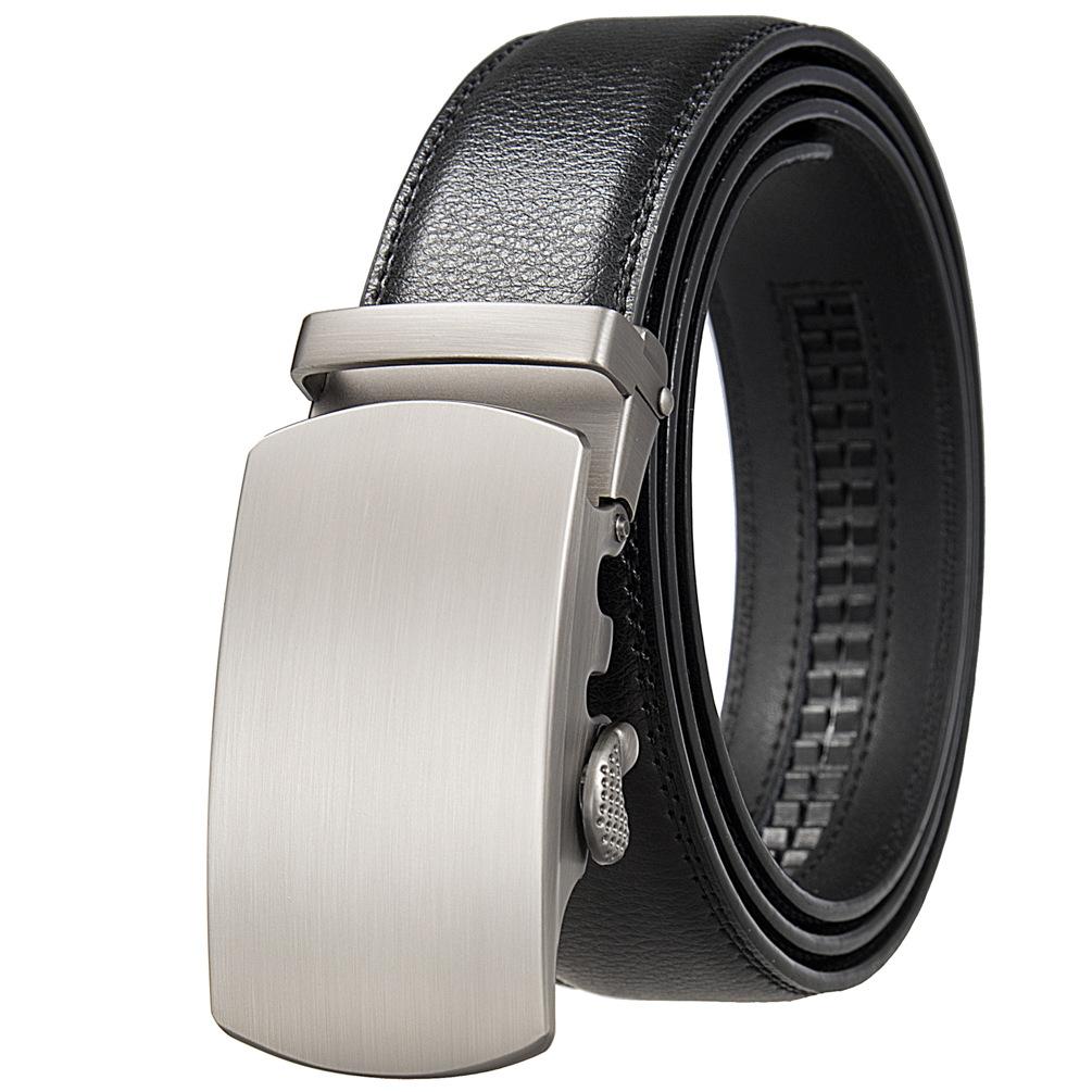 1Pcs Two-Layer Cowhide Belt, Fashionable Business Automatic Buckle Belt Ly35-1064-1