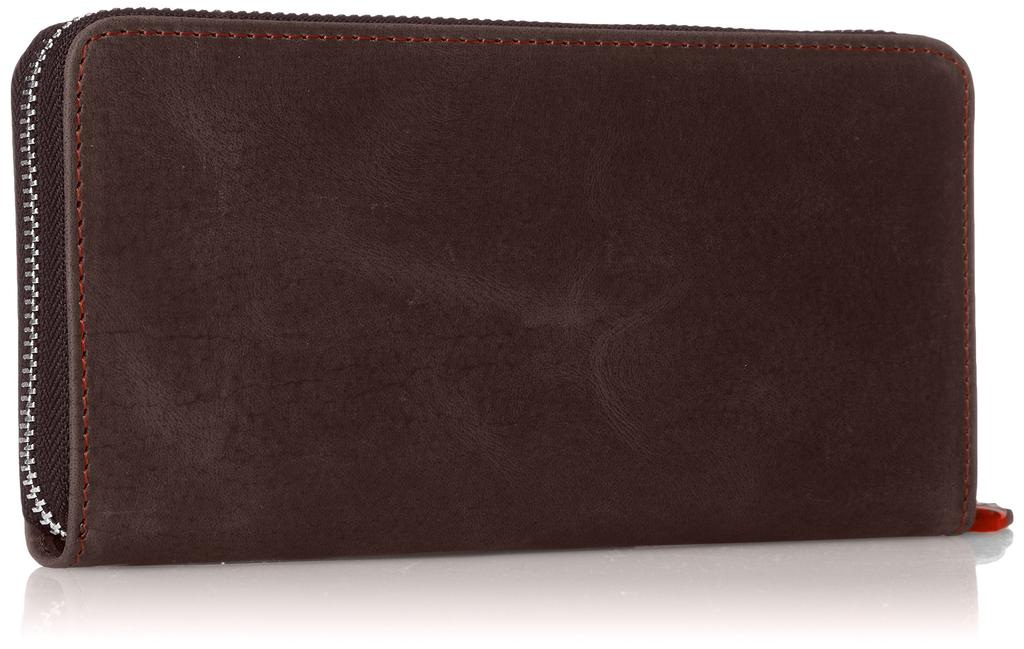 Zonar GLEY Wallet, Buffalo Leather, Large Capacity, Durable, Changes Color Over Time, Dark Brown