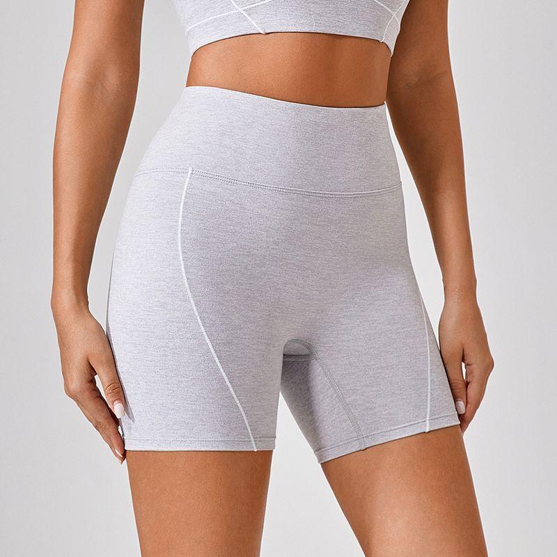 Export Fashion Contrast Color Summer High Waist Tight Nude Feel No Embarrassment Line Yoga Pants Women's Peach Hip Raise Three-Point Fitness Pants