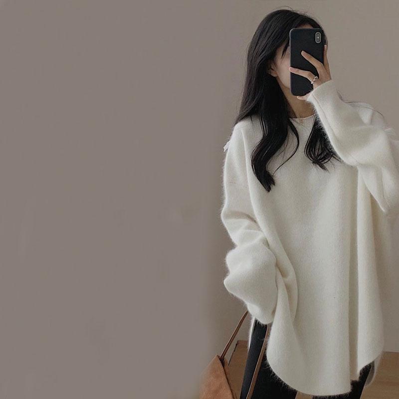 Sweater women's autumn clothing new autumn and winter French chic and beautiful unique knitted base sweater pullover inner top