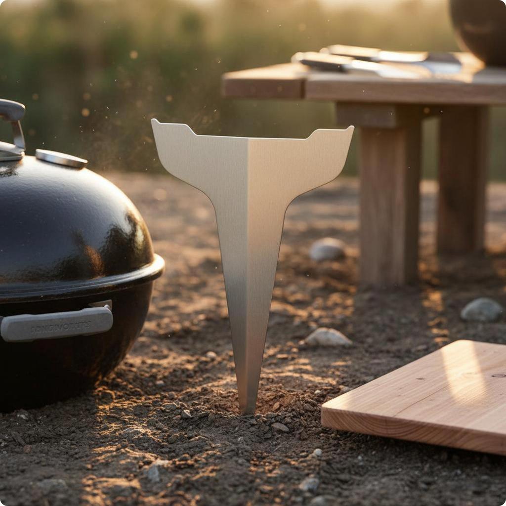 Fishing Grilling Stand 304 Stainless Steel Salmon Board Holder Easy to Clean Flamed