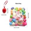 50Pcs Colorful Plastic Easter Eggs Handmade Easter Party Decoration Plastic Fake Egg  Home Decor