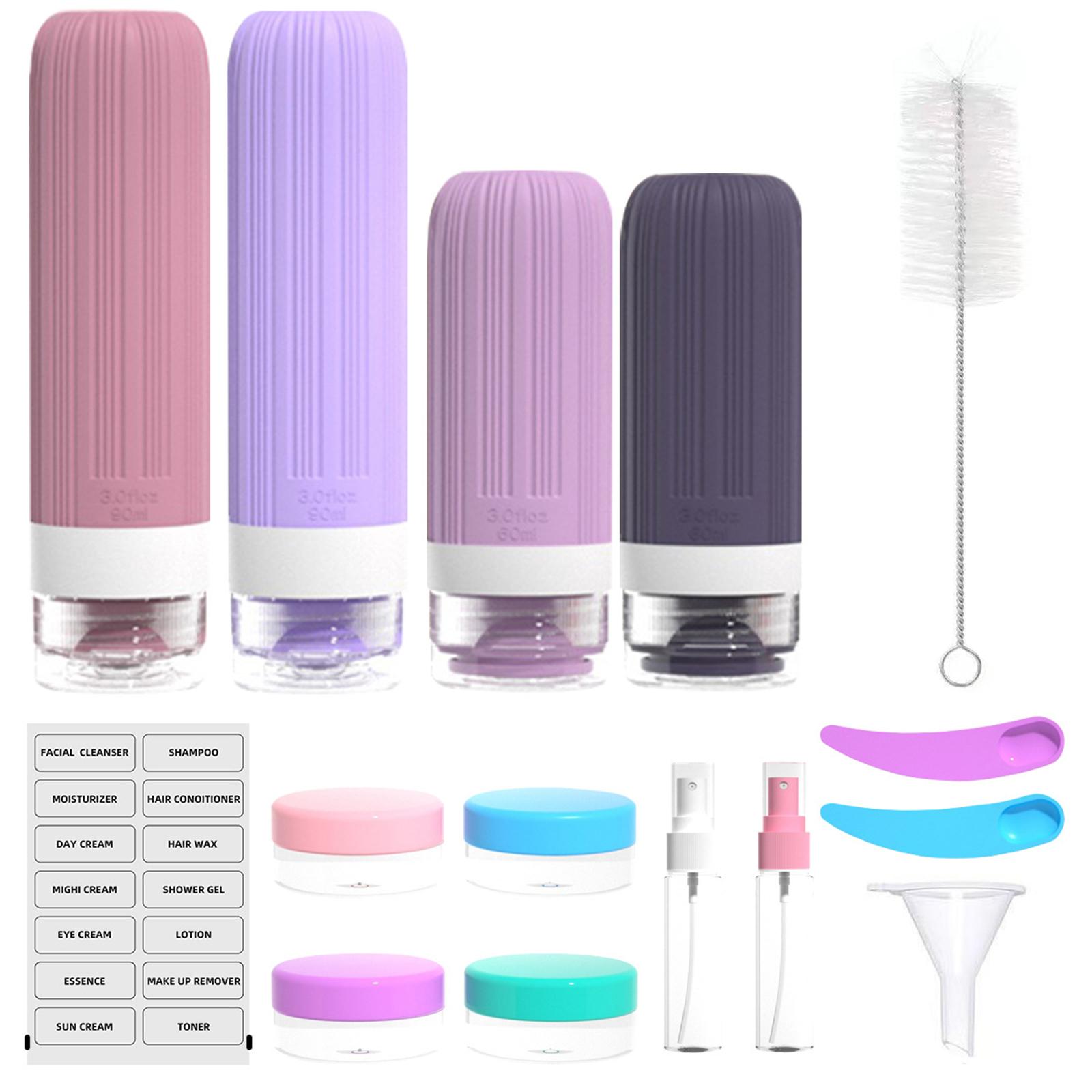 

16 Pack Travel Bottles For Toiletries, Large 6oz Silicone Travel Containers Jar For Toiletries, Leak Proof Refillable Liquid Shampoo One Size