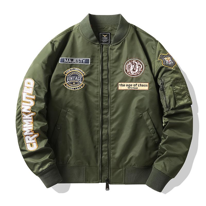 Męska haftowana kurtka baseballowa Tooling Jacket Air Force Ma1 Bomber Jacket Men