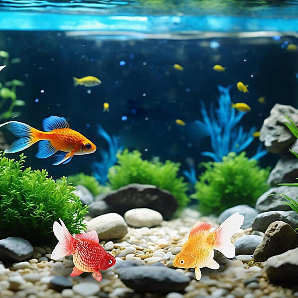 PesceRossoFinto 2pz Plastica Galleggiante Artificiale Pesci da Acquario Realistico Mobile PesceRosso Arancione Modello di Pesce Ornamento Per Acquario