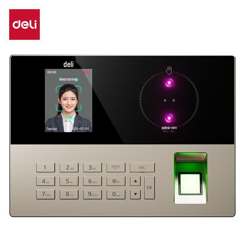 

Deli Multi-Biometric Time Attendance Machine CN plug (adapter included)