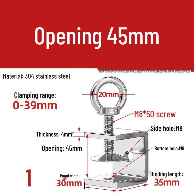 304 Tiger Clip U-Shaped Woodworking G-Clamp