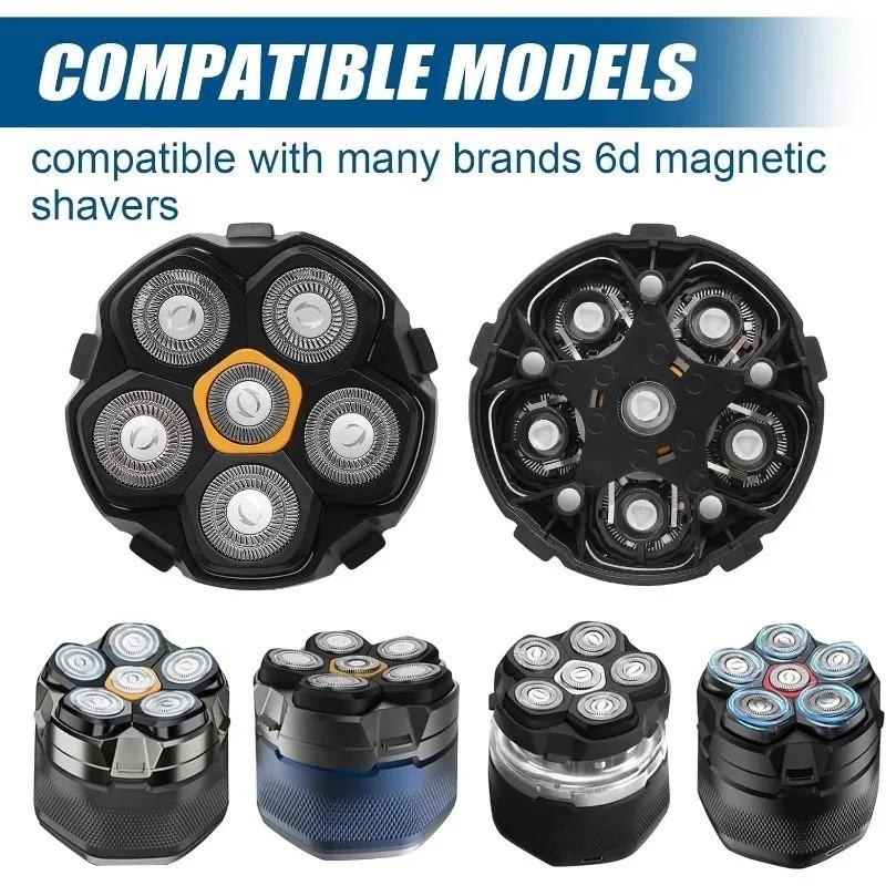 For DOAO JoyKoi Solimpia Singphere AEXIRI Head Shaver 1pcs Magnetic 6 Blade Head Shaver Replacement Heads