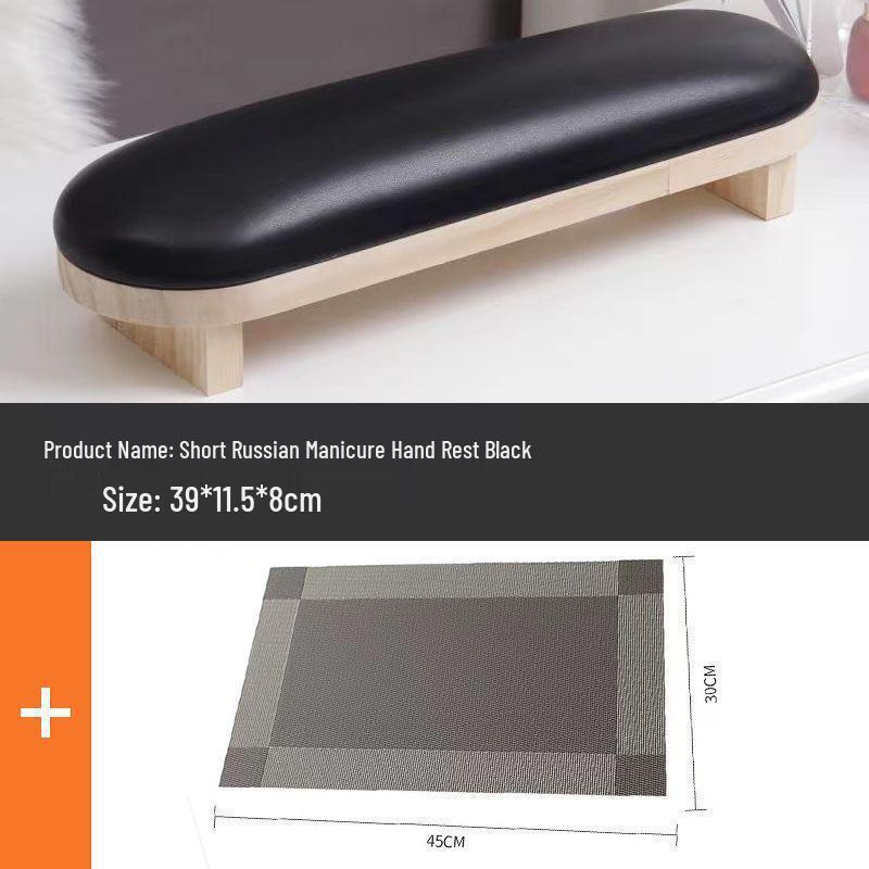 Russian-Style Nail Art Pillow Set: Hand Pillow, Pad, and Table Mat with Solid Wood Quality for Nail Shops