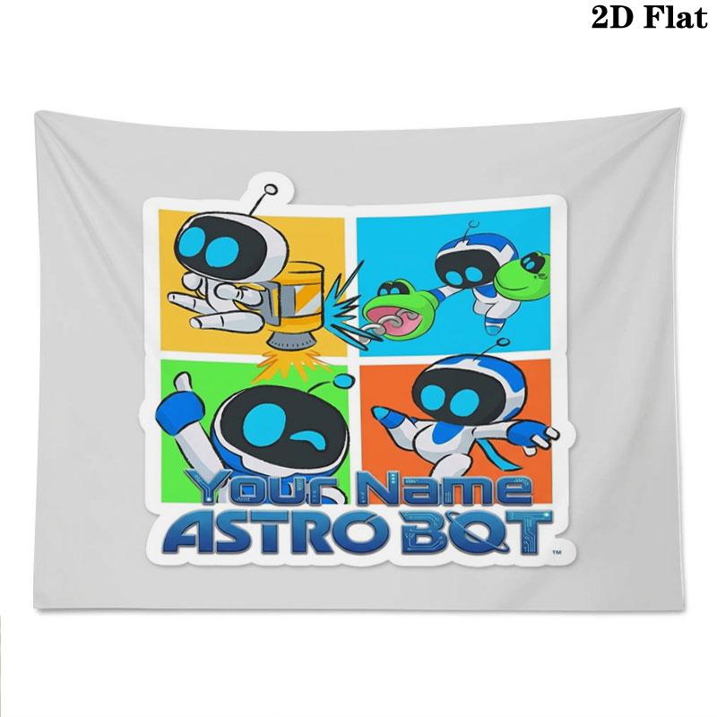 ASTRO BOT Custom Name Wall Tapestry Aesthetic Wall Hanging Printed Fabric Blanket Decorative Tapestries for Bedroom Living Room Home Decor