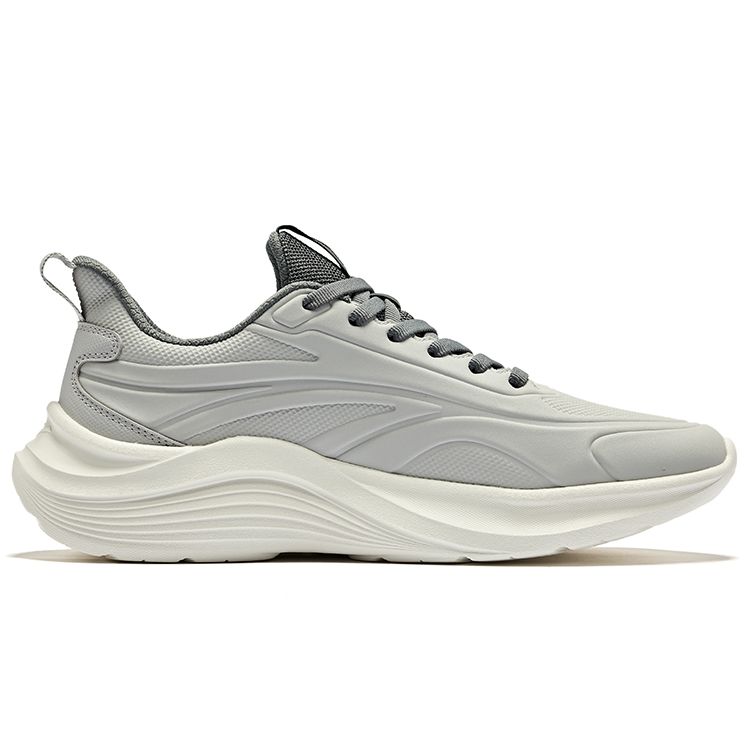 Erke Meteor Lightweight Breathable Shock Absorbing Durable Low Top Running Shoes Men Sneakers Cloud-Gray Steel-Gray 51124303233-102
