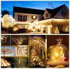 12M 100LED Solar String Fairy Lights Outdoor Path Garlands Lamp Patio Waterproof Christmas Wedding Yard Garden Street Lights
