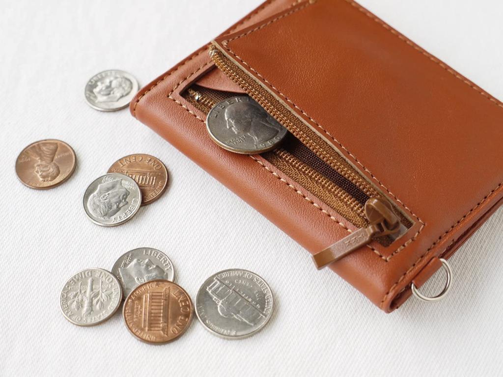 Pass Coin Case Noir Genuine Leather Mocha Slip-on NSL-3202-MOC