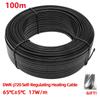 100M Waterproof Self Regulating Heating Cable, Prevent Pipe Freeze Heat Trace System Road/Roof Snow Melting