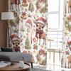 Jul- och Vinter Hjortkrans Gardiner För Vardagsrum Sovrum Hemdekoration Fönster Voile Tyllgardin Draperier