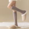 Coral Velvet Long Tube Socks Thick Fabric Warm Winter Socks Preppy Solid Color Stockings  For Women