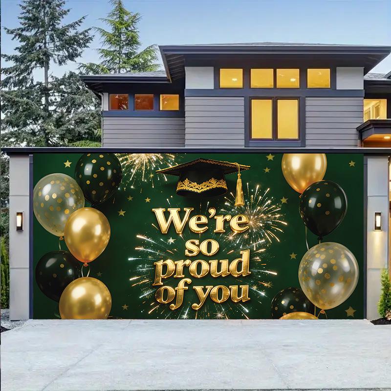 2026 Graduation Party Garage Banner: Yard Decoration Flag