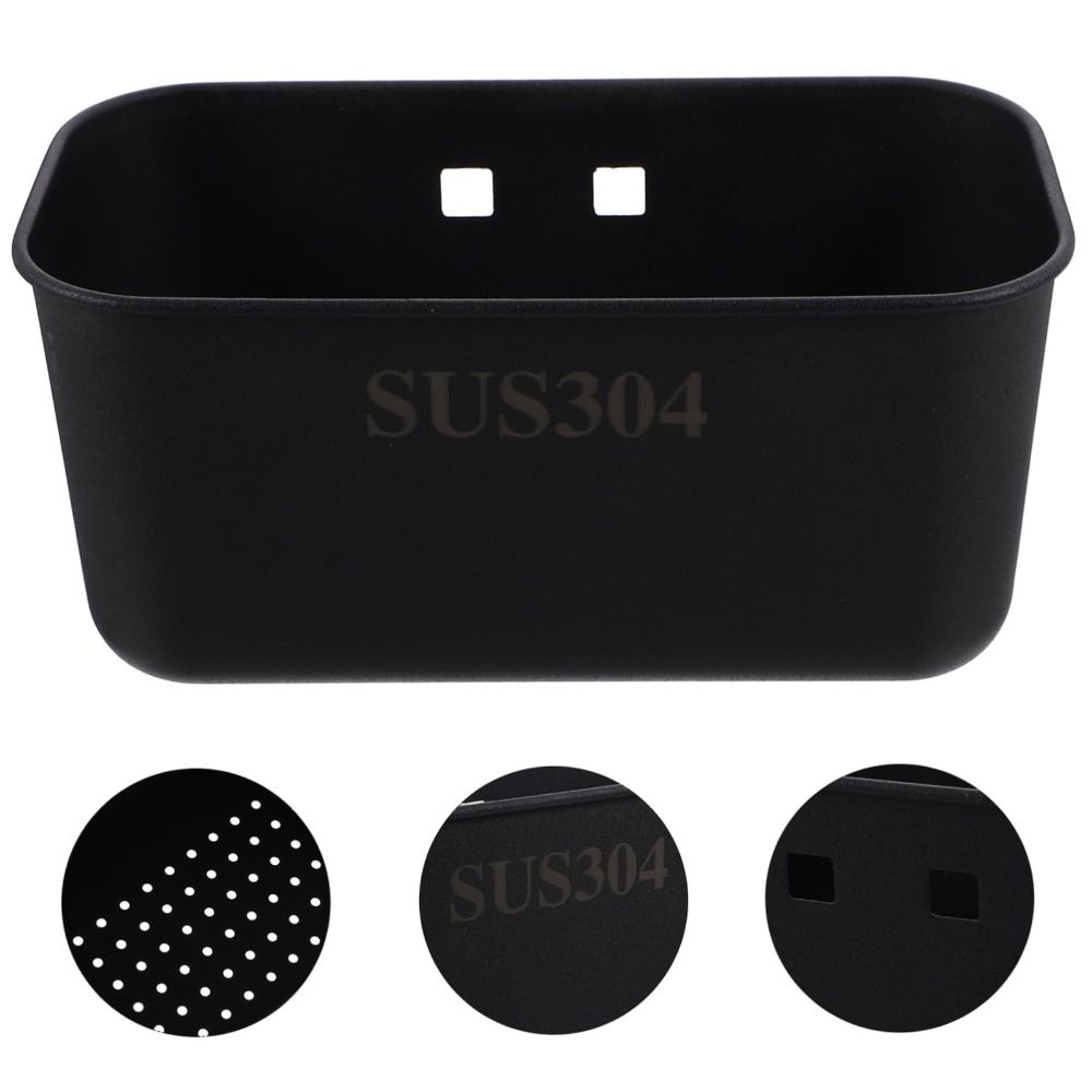 Kompakter Küchenmüllfilter Quadratische Seifenablage Schwammhalter Spüle Hängendes Siebkorb Zuhause Aufbewahrung