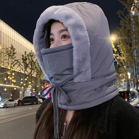 Riding Hat Windproof Winter Face Guard with Breathable Nose Mouth Warm Velvet Lining 360 Degree Coverage Skiing Neck Gaiter