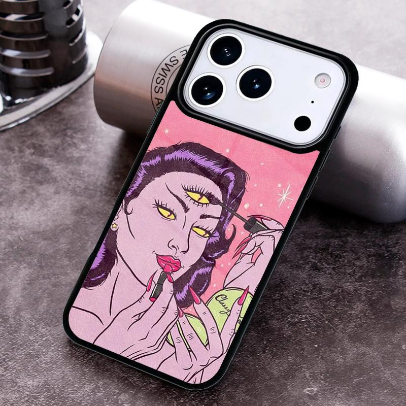 Hippie Grunge Art Phone Case for iPhone 17 16 15 Pro Max Air 14 13 12 11 Plus Shockproof Cover