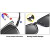 6 IN 1 Magnetic Clip-on Sunglasses for Daily Use Tinted Lens Myopic Eyeglasses Frame Night Vision Driving Eyeglasses