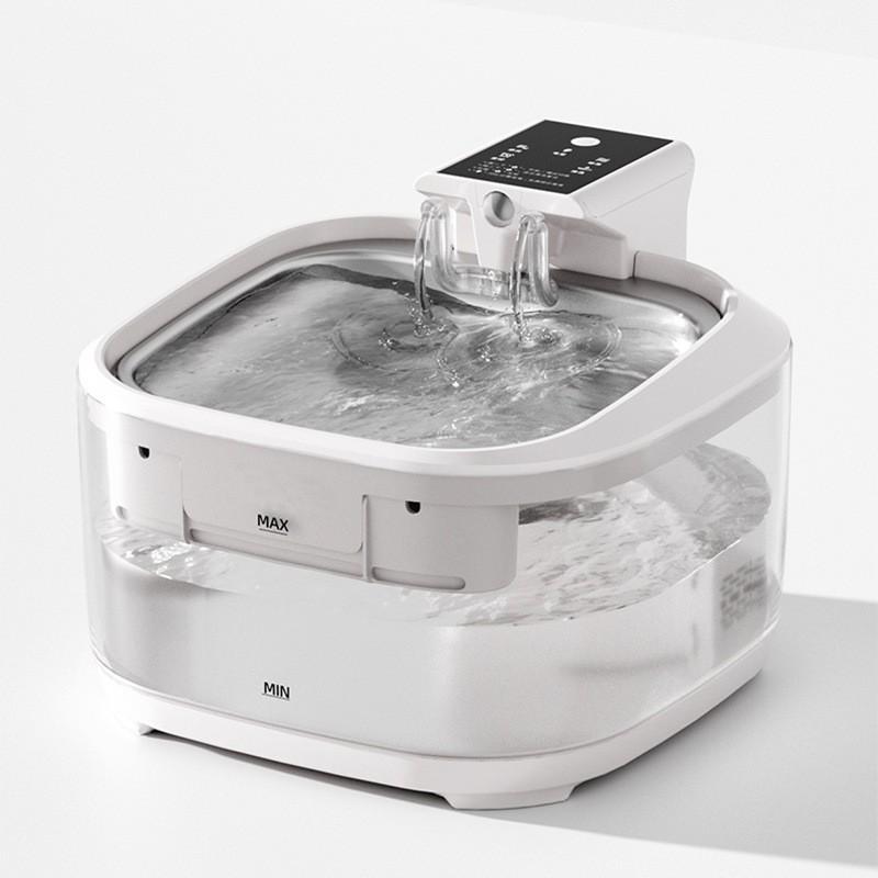 Large Capacity Rechargeable Pet Water Fountain Cats Dogs With Auto Circulation Filter USB Type-C Charging
