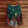 Women's Round Neck Lightweight Sweater Casual Long Sleeve Christmas Print Knit Pullover.