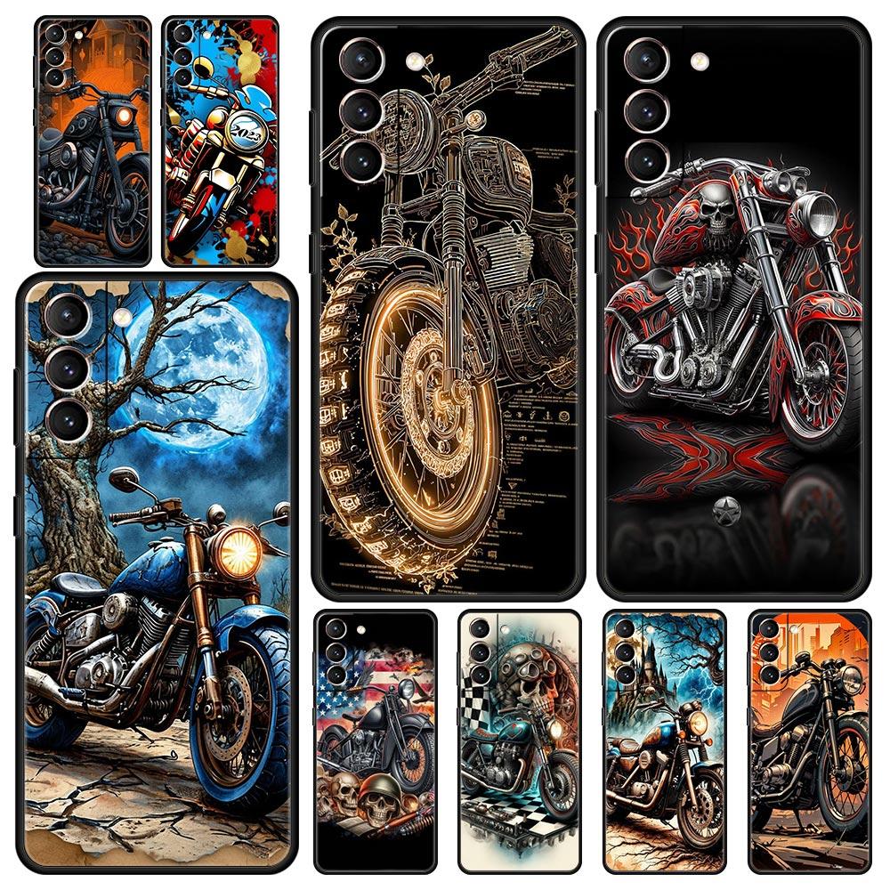 Bc Electrical Appliances Colors Vintage Motorcycle Painted Phone Case For Samsung Galaxy S26 S25 S24 S23 S22 S20 S21 Fe Ultra S25 Edge Plus 5G Soft Tpu