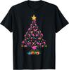 Pink Flamingo Christmas Tree Cute Flamingos Holiday Decor T-Shirt
