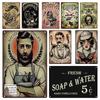 Classic Barber Shop Vintage Tin Signs Decorative Metal Plaque Metal Retro Wall Plates Salon Haircut and Shave Poster Wall Decor