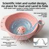 Drainage Hole Ceramic Berry Washing Bowl Self Spinning Self-Rotating Fruit Cleaner  Food Cleaning