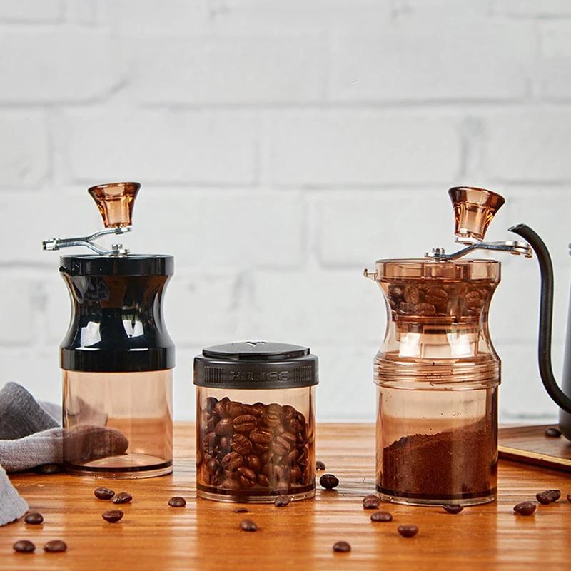 Handkurbel-Kaffeemaschine für den Haushalt, tragbar, Mini-Kaffeemühle, Espresso-Zubehör, Schleifen, manuelle Werkzeuge, Barista