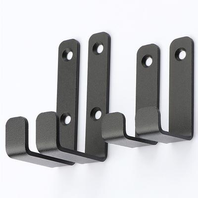 Black Metal Wall Coat Hook, Wall Mounted Clothes Hanger Towel Storage Rack Outdoor Hooks for Hanging Backpack, Key Screw Install