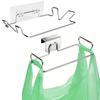 Kitchen Trash Rack Stainless Steel Trash Bag Holder for Cupboards Kitchen Cabinet Door Portable Kitchen Storage Supplies LJT001