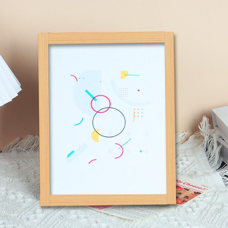 A4 & 12 Inch Minimalist Wood Photo Frame for Wall Hanging, Embroidery, or Painting Display; Also Available in 6 & 7 Inch for Tabletop Use