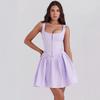 Pumei 2024 Summer Women's Pure Desire White A-line Hot Girl Sling Dress