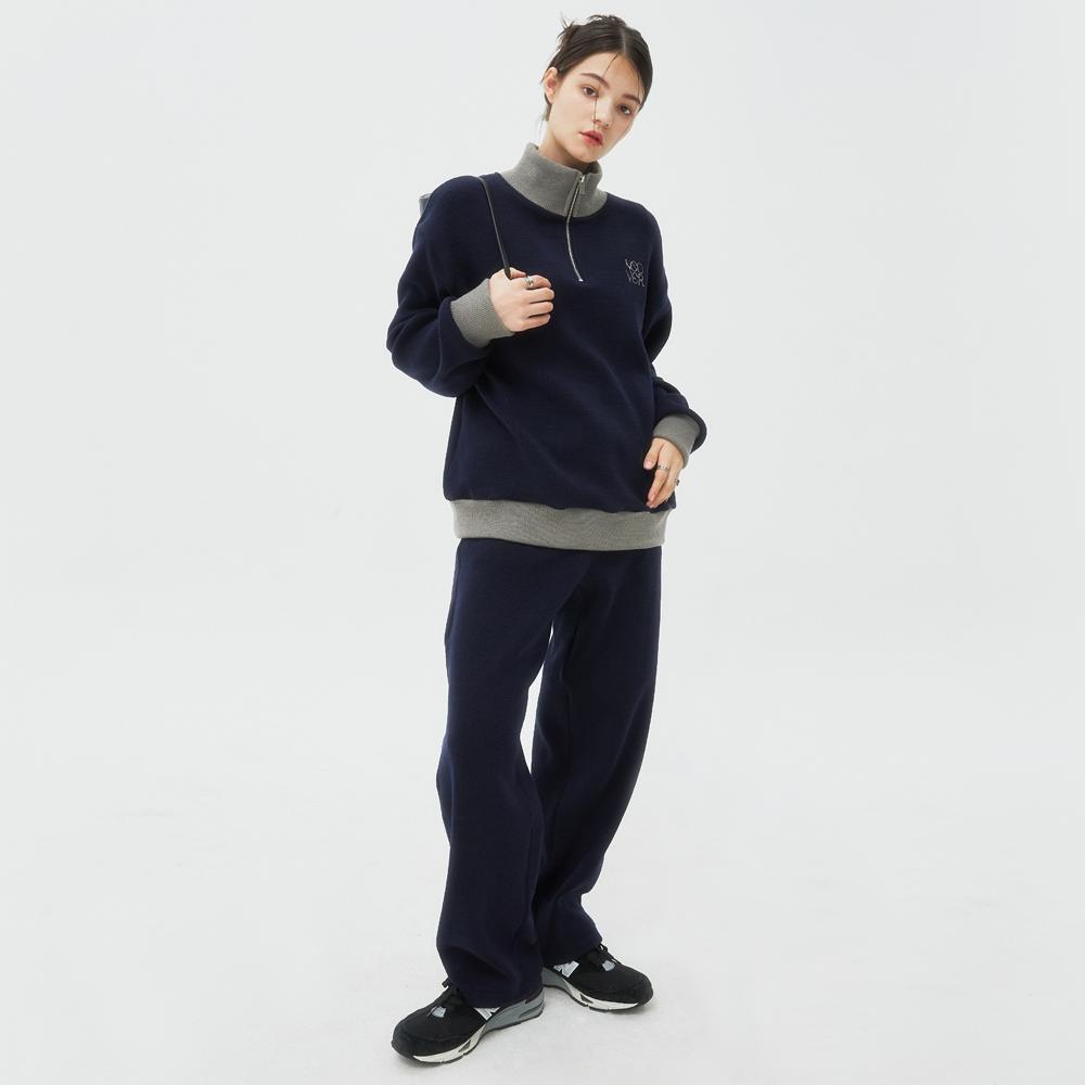 NCOVER Typo Logo Knit Pants-Navy