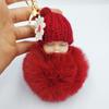 Cute Plush Car Keychain Sleep Doll Keychain Pendant