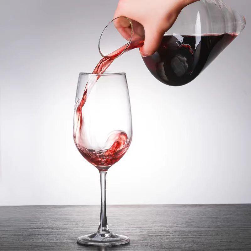 Dispenser per vino, caraffa per vino, secchiello per il ghiaccio domestico dal design in vetro, set da vino rotante e creativo, decanter per vino rosso, set da vino