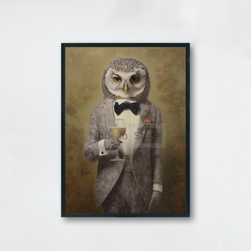 Vintage Animal Cocktail Poster Trendy Antique Prints Canvas Painting Funny Kitchen Wall Art Home Room Retro Bar Cart Decoration