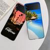 Sea Tropical Palm Trees Beach Case for Samsung Galaxy Z Flip 6 Flip 5 4 3 5G Black Cell Phone Cover Samsung Z Flip 5 5G Luxur