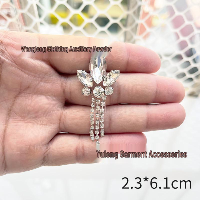 White Rhinestone DIY Hotfix Adhesive Fabric for Crystal Ornaments & Shoe Box Decorations