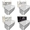 Iron Grid Socks Storage Basket Wall Mounted Lost Socks Container Hollow Metal Storage Rack  Closets