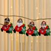 Christmas Themed Decorations Ornaments Fabric Santa Claus Reindeer Figurines Little Bear Snowman Hanging Decorations Pendant