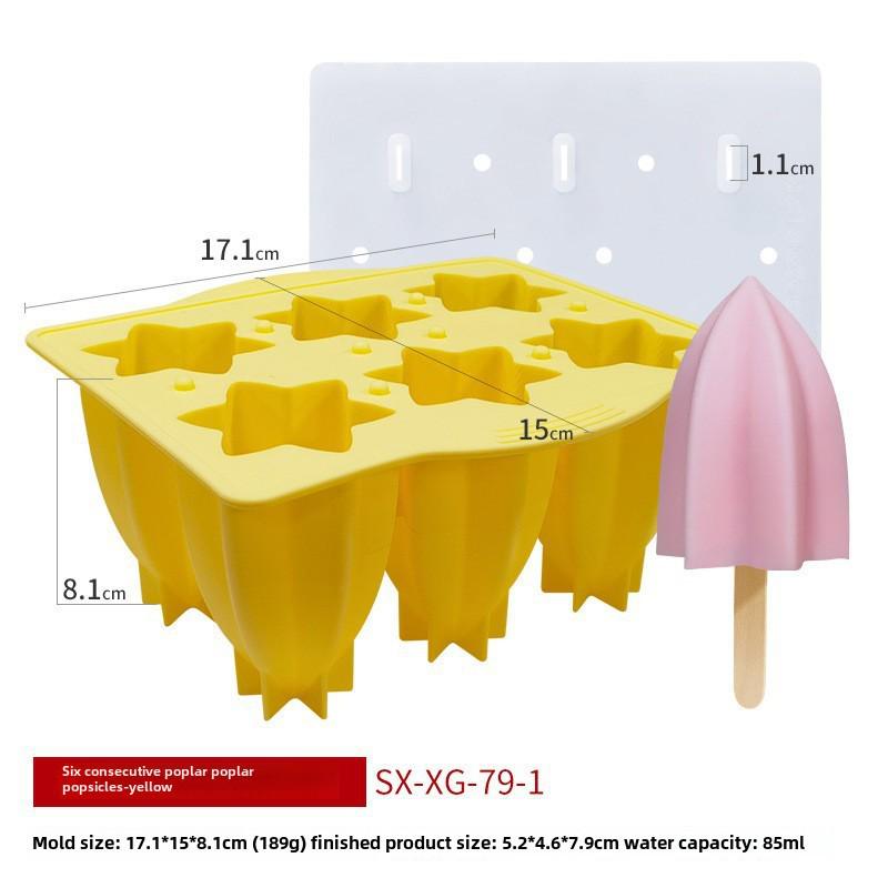 Sanxin 6-Spiral-Silikonform für selbstgemachtes Eis am Stiel